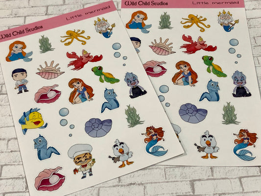 Little Mermaid Planner Stickers