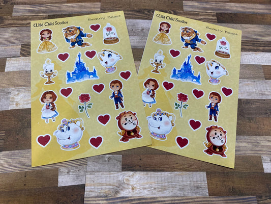 Beauty & Beast Planner Stickers