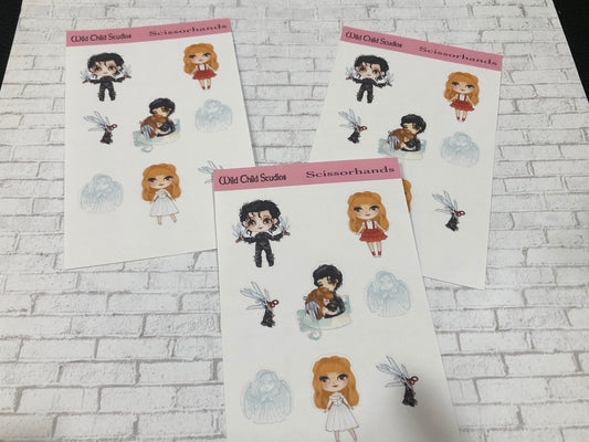 Scissorhands Movie Inspired Planner Stickers