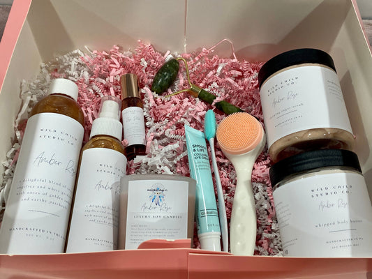 Mother's Day Skincare Spa Gift Box- Handmade Organic Products! Spa Gift Set Ready to Ship