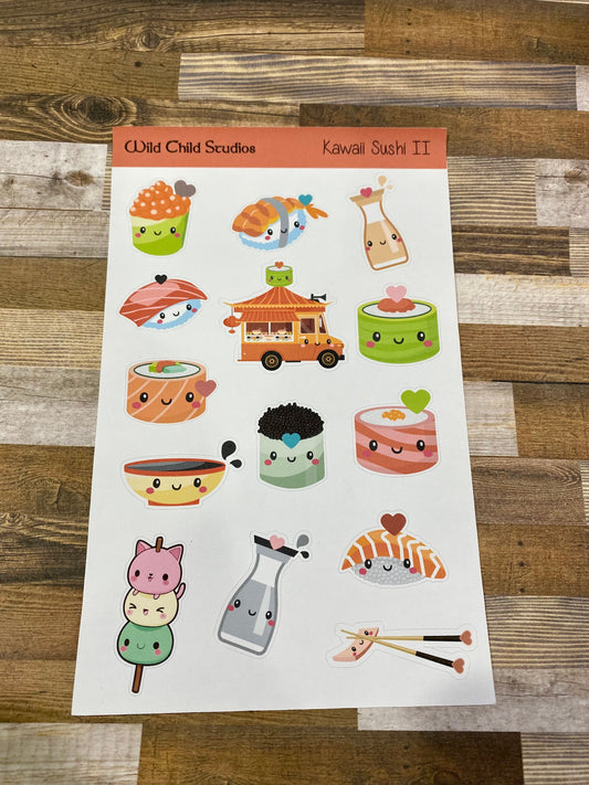 Kawaii Sushi Planner Stickers