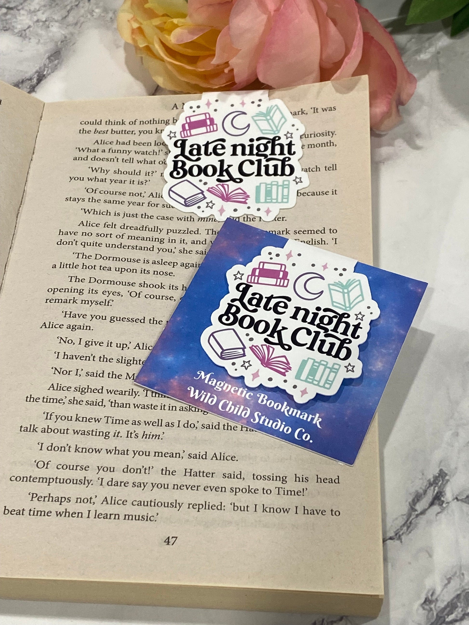 Late Night Bookclub Magnetic Bookmark