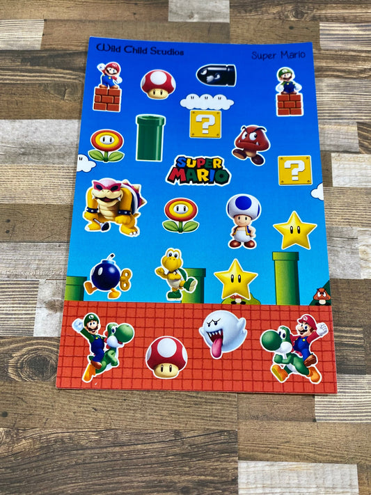 Mario Inspired Planner Stickers