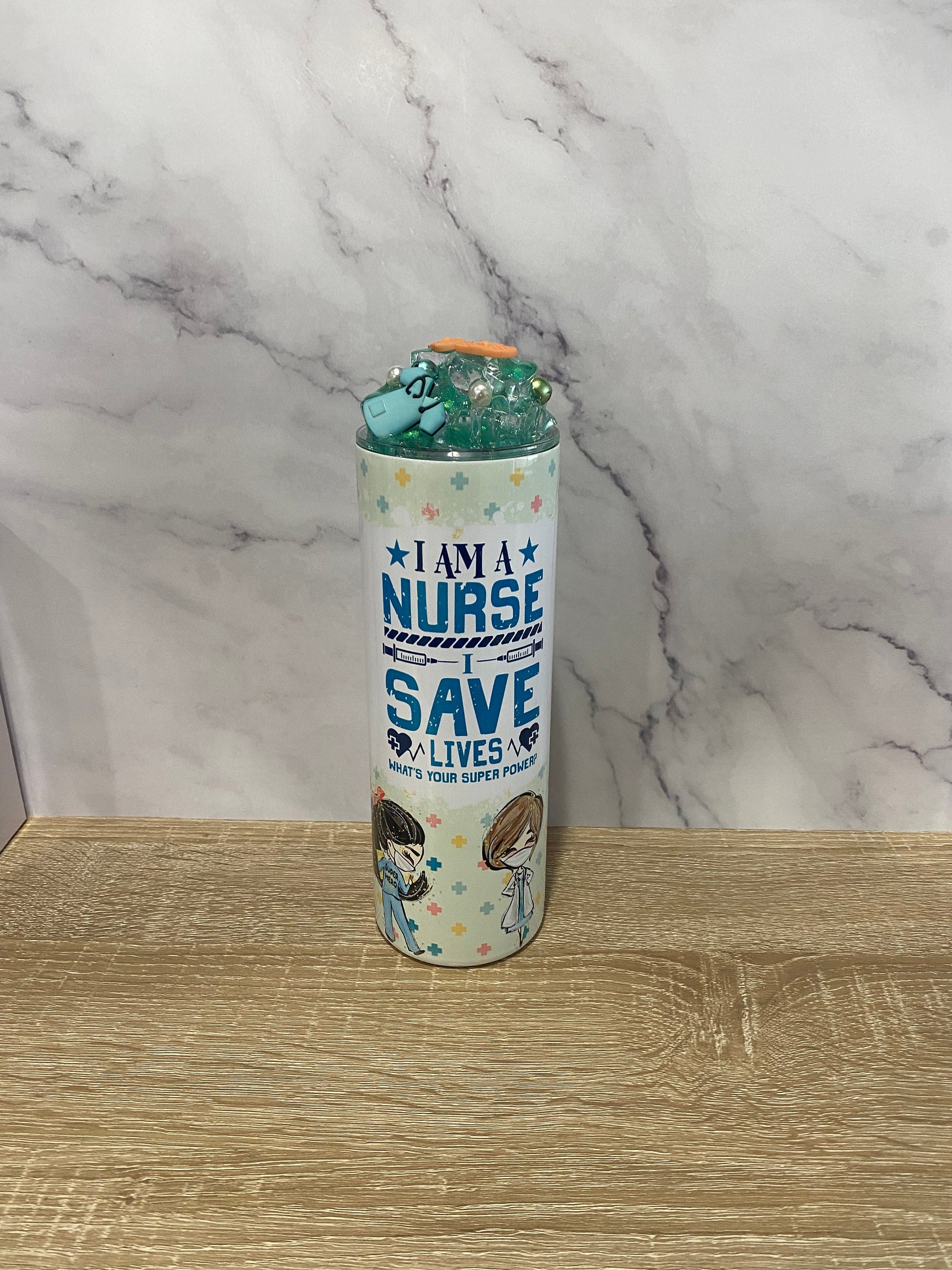 Nurse Health Care 20 oz Custom Skinny Tumbler