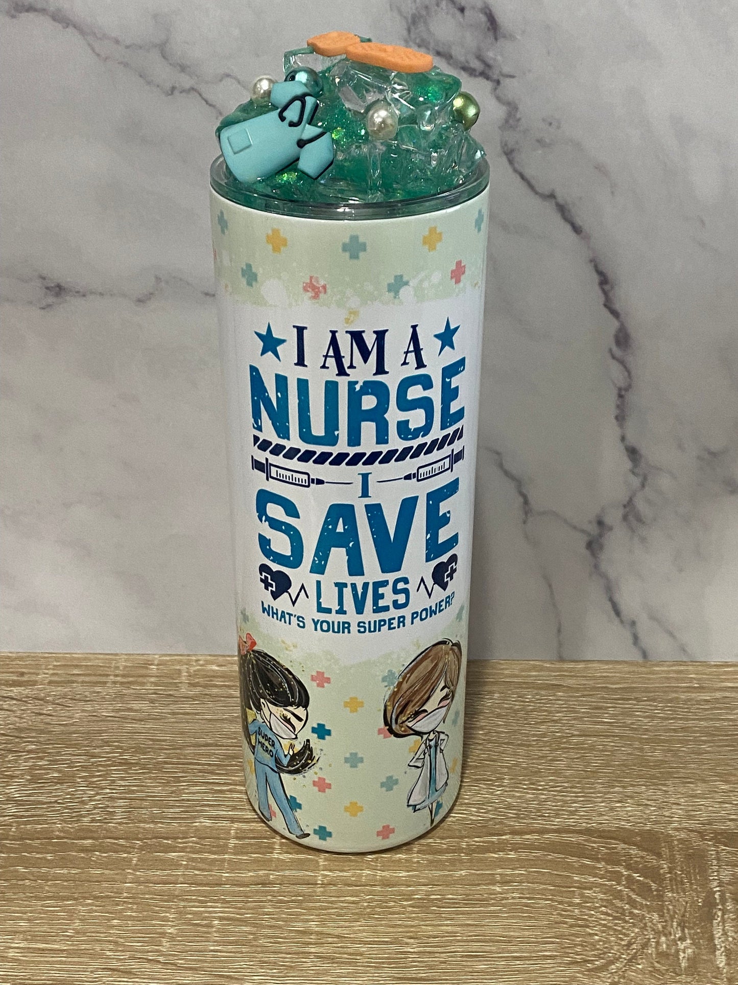 Nurse Health Care 20 oz Custom Skinny Tumbler